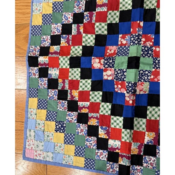 Doll/Tabletop Handmade Block Quilt 19.5” x 19.5” - Picture 4 of 10